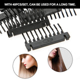 6D Hair Extension Buckle 40pcs Clips for Real Hair Ponytail Accessory Tool Kit No Trace Hair Extension