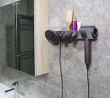Buwico BUBM Wall Mount Holder for Dyson Supersonic Hair Dryer, Diffuser,Cable Plug and Two Nozzles, Aluminum Alloy,Easy Installation