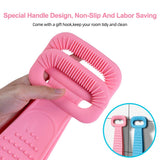 GIRO 2 Pack Silicone Body Scrubber Lengthen 30'' Double Side Exfoliating Massage Washer Body Bath Brush With Hook Up Back Scrubber for Shower(30inch, Pink&Blue)