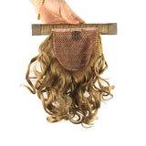 USIX 9.8" Hair Piece Band Ponytail Extension Short Curly Nature Looking Heat-Resisting Ponytail Extension(B2005)