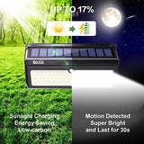 BAXIA TECHNOLOGY Solar Lights Outdoor, Wireless 100 LED Solar Motion Sensor Lights