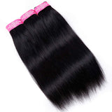 10a Brazilian Hair Bundles with Closure Straight Human Hair Bundles with Closure (12 14 16+10) 3 Pcs Weave Hair Human Bundles with Closure 70g/Bundle Short Bob Human Hair