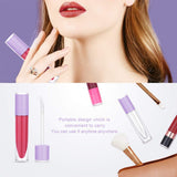 10Pcs Lip Gloss Tubes Containers, CAIYA 8ml Empty Lip Balm Bottles Clear Refillable Lipstick Tubes DIY Cosmetic Containers with Rubber Stoppers for Beauty Makeup Lip Glaze Tube Sample (Purple)