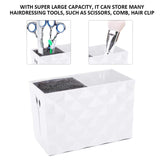 Barber Shop Double Case Professional Hairdresser Scissor Combs Clips Holder Rack Hairdressing Tools Accessories Storage Case Large Capacity Pet Groomer Box(White)