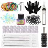 Complete Tattoo Kit - Yuelong Pro Tattoo Machine Gun Kits Liner Shader Coils Tattoo Machine Guns with Power Supply Foot Pedal Pigment Inks Tattoo Needles Tips Grips Tattoo Accessices Tattoo Supplies