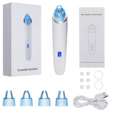 CHARMINER Blackhead Remover Pore Vacuum, Blackhead Extractor Tool, Pore Sucker for Face with USB Rechargeable for Facial Skin (Blue)