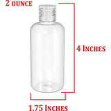 2 oz Plastic Bottles (24 ct) Empty Bottles or Travel Bottles for Toiletries – 2oz Liquid/Gel Bottle Container – Small Travel Squeeze Bottle with Flip Top for Clean Hands (24 Count)