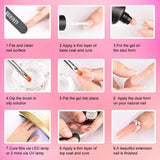 Gershion Clear Poly Nail Gel 60ML 2.02oz High Capacity Nail Extension Gel Builder Gel Trendy Nail Salon Nail Art Design DIY at Home Beginner Friendly