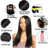 Brazilian Vrgin Straight Hair1 Bundle 28 Inch 12A Virgin Remy Virgin Straight Human Hair Bundles 100% Unprocessed Remy Hair Bundles Natural Color