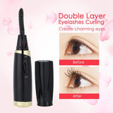 Heated Eyelash Curler, Mini Electric Eyelash Curlers Mascara Curling Mascara Curling Makeup Eye Lashes Brush Quick Heating