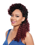 Sensationnel X-Pression Pre-Looped Synthetic Crochet Braid - 3X DEEP TWIST 12" (T1B/PURPLE/BLK)