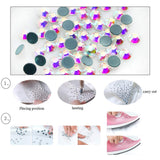 Facerain Flatback Hotfix Rhinestones Crystal AB Glass Stones SS3-SS40 288pcs(SS30)