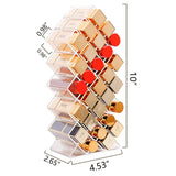 Tasybox Clear Lipstick Holder Organizer, 28 Spaces Acrylic Lipgloss Organizers and Storage Box Display Stand
