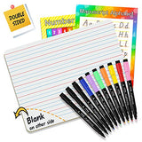 Dry Erase Board, Small Dry Erase White Board 9"X12" with 10 Pcs Dry Erase Markers