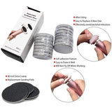 1 Box (60pcs) Replacement Sandpaper Pad Disks Discs (Extra Coarse 80 Grit) for Electric Foot File Callus Remover Machine