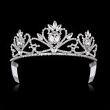 YZHSTONE Wedding Bridal Birthday Queen Crown Tiaras Female Women Princess Girls Costume Prom Pageant Homecoming Queen Tiara Crowns Silver Crystal Rhinestone Crown Tiara