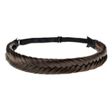TOECWEGR Fishtail Hair Brai 9 Strands Synthetic Hair Braid Headband Classic Thick Braided Elastic Multicolor Shape Ladies Beauty headdress (4A)