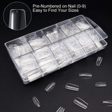 Clear Acrylic Nail Tips for Women LetGoShop Fake Nails Lady French Style Acrylic Artificial Tip Manicure with Box of 10 Sizes 500pcs for Nail Art Salons and Home DIY