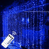 MAGGIFT 304 LED Curtain String Lights, 9.8 x 9.8 ft, 8 Modes Plug in Fairy String Light