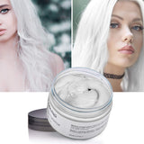 4 Colors Temporary Hair Dye Wax,Instant Hair Dye Wax 4.23 oz Natural Hairstyle Pomade Cream Unisex Hair Wax for men and women(Blue+Purple+White+Gray)
