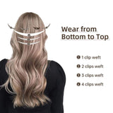 LaaVoo Real Hair Clip in Extensions Human Hair Ombre Black Clip in Hair Extensions Human Hair Off Balck to Silver Grey Highlighted Black Ombre Natural Hair Clip in Extensions 5pcs 70g 20in