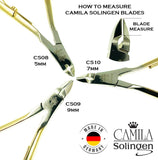 Camila Solingen CS09 4" Professional Nail Cuticle Trimmer, from Solingen, Germany. Best Stainless Steel, Anti-corrosive. Perfect Tool for Manicure and Pedicure. Premium Cuticle Cutter (9mm Blade)