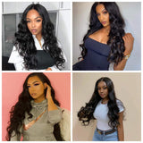 Persephone Synthetic Lace Front Wigs for Black Women Glueless Long Wavy Wigs with Natural Hairline Heat Resistant 22 Inches