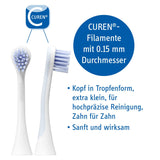 Curaprox Sensitive Electric Toothbrush Replacement Heads for Electric Toothbrush, Set of 2