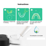 Automatic Toothbrush,360° Sonic Teeth Whitening, Electric Toothbrush Teeth Whitening Kit with LED Light,Black