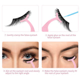 170pcs False Eyelash Kit Include 20 Eyelash Packaging Box Eyelash Storage Case, 20 False Eyelash Tray, 30 Eyelash Extension Tweezers Applicator Tool, 100 Eyelash Brush Mascara Wands Applicator(Pink)