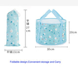 Collapsible Foot Bath Basin for Travel Portable Foot Bath Tub for Soaking Feet Home Foot Spa Travel Water Bucket for Soaking Feet, Washing Vegetable and Fruit, Outdoor, Camping (Blue flowers)