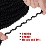 1 Pack Spring Twist Ombre Colors Crochet Braids Synthetic Braiding Hair Extensions Low Temperature Fiber (1 pcs 16 inch, M1B 27)