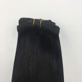 Komorebi Hair Extensions Clip in Human Hair Double Weft Hair Extensions Remy Human Hair Nature Black Color #1B 7pcs/110g 24inch
