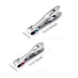 Nail Clipper Set,15mm Wide Jaw Opening Sharp Fingernail Clippers Toenail Clippers Nail Clippers for Thick Toenails or Tough Fingernails,Good Gift for Men and Women, Seniors,Stainless Steel 2Pcs