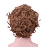 Yilys Short Curly Brown Halloween Cosplay Wig For Men