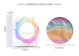 FantasyDay Pro 6 Colors 3D Baked Rainbow Highlighter Eyeshadow Makeup Palette Cosmetic Blusher Shimmer Powder Contouring Kit Unicorn Blush #2