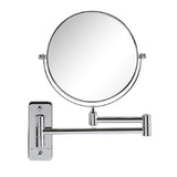 Ovente Wall Mounted Makeup Vanity Mirror 7 Inch 1X 7X Magnifier 360 Degree Extended Arm Double Sided Spinning Bathroom Decor Shaving Beauty Barber Personal Circle Large Polished Chrome MNLFW70CH1X7X