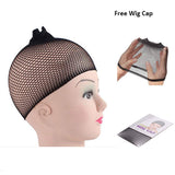 BERON Womens Baseball Cap with Long Straight Hair Synthetic Party Halloween Hat Wigs (Dark Brown)