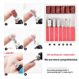 Electric Nail Drill Acrylic Nail Tools Professional Portable Electric Nail Kit Pen Shape Finger Toe Nail Care set (Black)