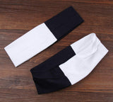 Headbands Hairband Cotton Soft and Stretchy Elastic Solid Color 6 Pcs Per Lot (Black/White)