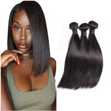 Brazilian Hair Straight Bundles 8A Grade 12 12 12 Inches 100% Unprocessed Virgin Straight Human Hair 3 Bundles Weave Extensions Natural Color