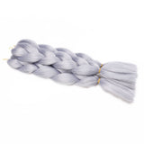 Lisshow Braiding Hair 24inch 100g Synthetic Jumbo Braids Hair Extensions High Temperature Fiber 3Piece/Lot (Grey)
