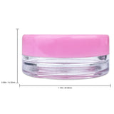 Beauticom 3G/3ML Round Clear Jars with Pink Lids for Beads, Gems, Glitter, Charms, Small Arts and Crafts Items - BPA Free (Quantity: 500 Pieces)