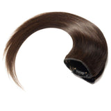 S-noilite Clip in Hair Extensions Human Hair for Women Clip in Human Hair 100% Remy Human Hair 3/4 Full Head One Piece/5 Clips Straight 20"(50cm)-50g (#02 Dark Brown)