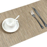U'Artlines Placemat, Crossweave Woven Vinyl Non-Slip Insulation Placemat Washable