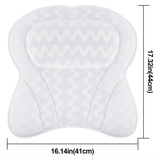 CHRUNONE Bath Pillow, Bathtub Pillow for Neck and Back Support, 3D Air Mesh Breathable Bath Pillows for Hot Tub Jacuzzi Spa