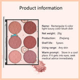 FantasyDay Pro 6 Colors Large Compact Powder Blush/Cheek Contouring Blusher Makeup Palette Contouring Kit #2