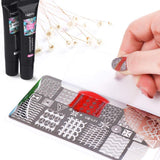 Stamping Gel Kit, MYSWEETY 8PCS 8ml Nail Art Stamping Gel + 4pcs Stamping Plates + 2pcs Nail Art Scraper + 2pcs Stamper+ 2pcs Anti-overflow Latex, Polish Stamping Kit for Nail DIY Printing
