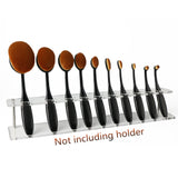 Yoseng Makeup Brush Set of 10Pcs New Fashionable Super Soft Professional Oval Toothbrush Foundation Contour Powder Blush Conceler Eyeliner Blending Brush Cosmetic Brushes Tool Set with Box (Black)