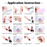 10 Colors Gel Nail Polish Kit with 36W LED Nail Dryer Light Base Top Coat,Soak Off 8ml Gel Polish Manicure Tools Set